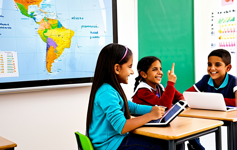 교사 중점 과목 설정 전략 - **Prompt 1: Digital Competencies in a Modern Latin American Classroom**
A vibrant, medium-shot i...