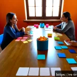 교사 학부모 교육 프로그램 설계 - Photorealistic community school workshop in Madrid, Spain, a diverse group of teachers and parents c...